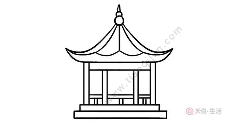 小动物简笔画视频小亭子