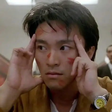 周星驰口红头像高清图片(周星驰满脸口红头像超清) - 搞笑个性头像