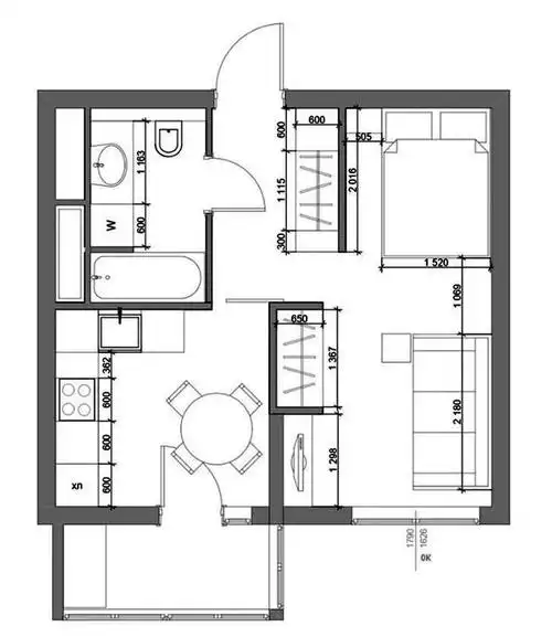 这间位于莫斯科的33平米公寓是计划用来出租的,客户希望设计师在