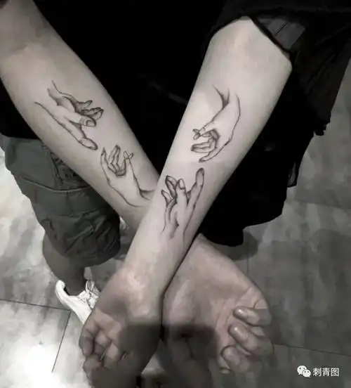 纹身手稿 情侣纹身 小清新系列 情侣纹身集 纹身图案 纹身素材-水花兰