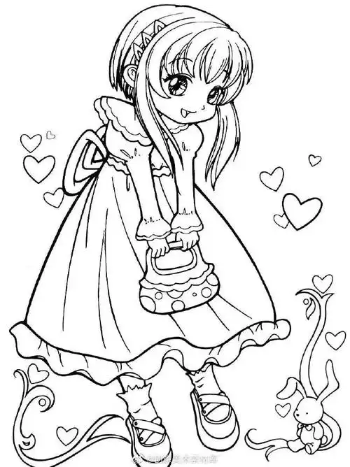 绘画素材|可爱的小女孩创意儿童美术超话#儿童画素材#简笔画超话#儿童