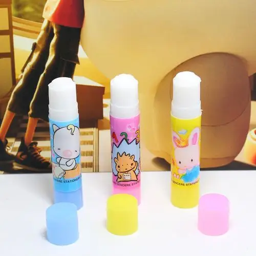 南韩办公用品 固体胶 彩色卡通图案 固体胶棒 环保无毒 粘性强