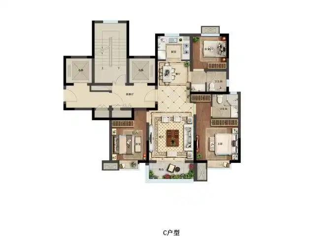 户型 3室 2厅 2卫