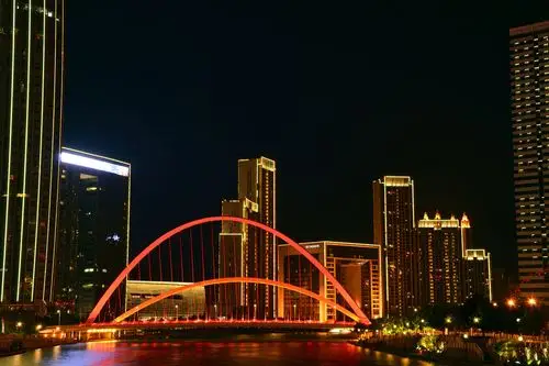 天津站广场夜景