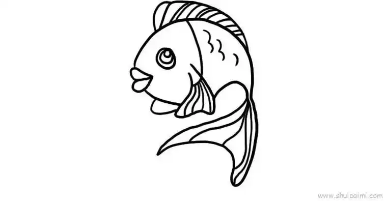 五彩鱼儿童画怎么画 五彩鱼简笔画好看