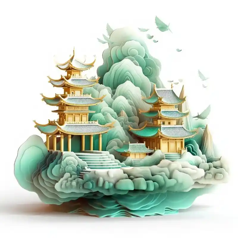 国风3d插画.#壁纸 #中国风 #ai绘画 #中国风插画   - 抖音