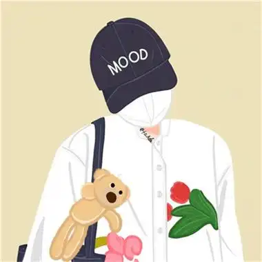 简约耐看的独一无二手绘情侣头像 一男一女不容易发现的情头图片_情侣