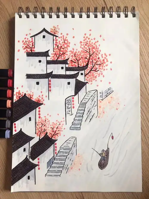 马克笔手绘|江南系列