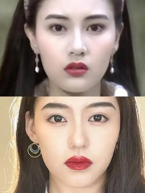 李嘉欣仿妆中式清冷感美人港风妆容