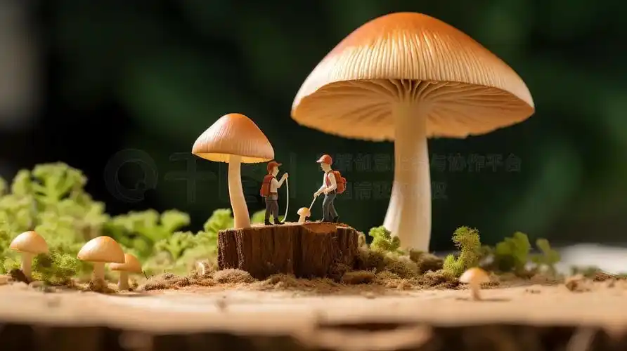 蘑菇和微缩人物医疗场景摄影图ai图片免费下载_png格式_4368像素_编号