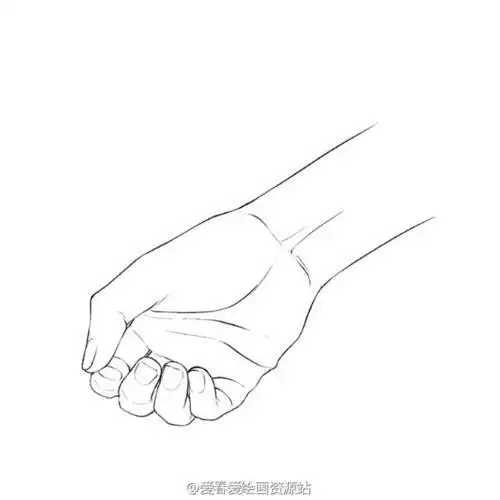 手抓东西的简笔画