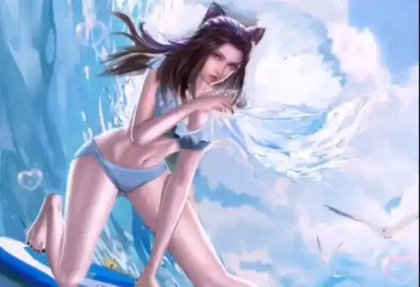 斗罗大陆:七怪夏日泳装造型来袭,朱竹清绝美冲浪,唐三和小舞甜蜜互动