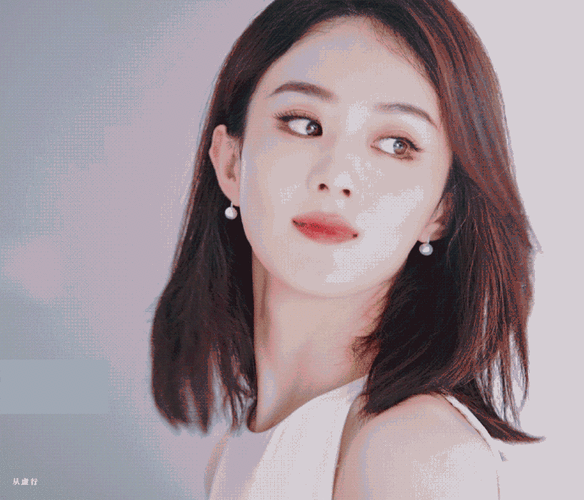 赵丽颖短发无袖白裙##赵丽颖是唯一纯白的茉莉花