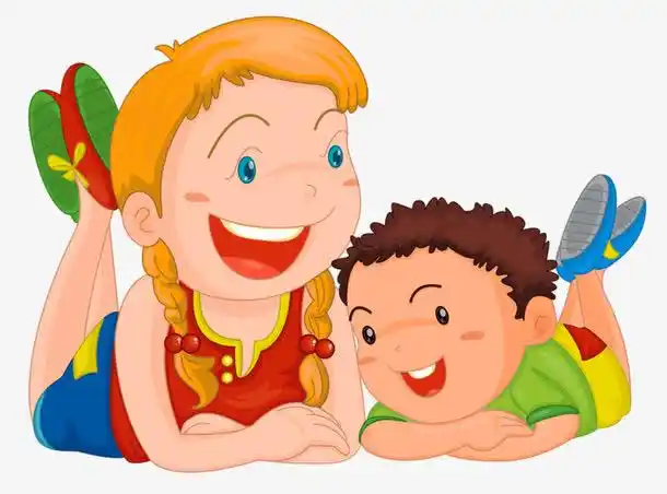 手绘/卡通 卡通元素 > 两个孩子 收藏 [声明] 觅元素所有素材为用户