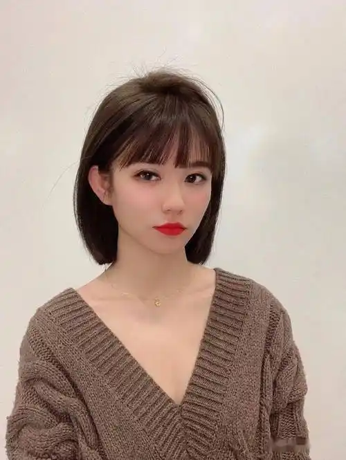 2021流行免打理网红一刀切短发100款