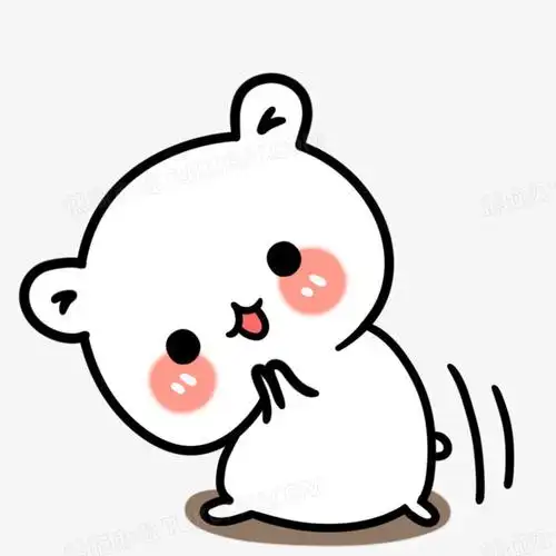卡通白色猫咪卖萌