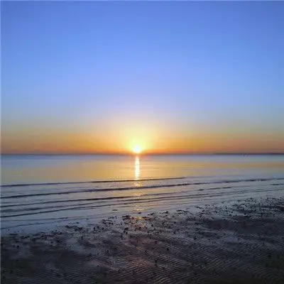日出招财头像海面上唯美的日出日落风景图片
