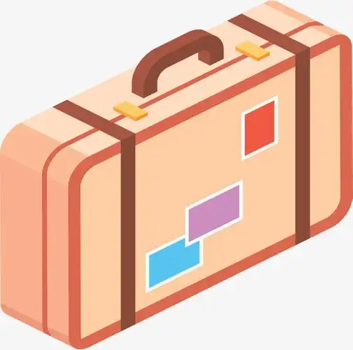 旅行箱卡通手提箱矢量图下载