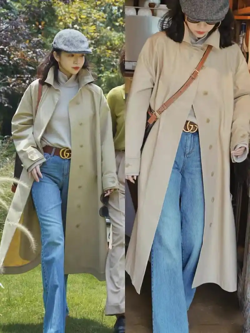 一件卡其色风衣=5种穿法!三木的一衣多穿搭配,秋季照穿优雅实用