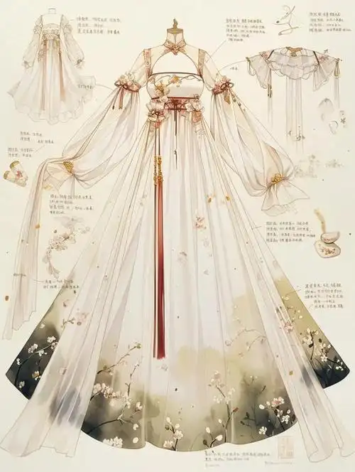 汉元素服饰效果图款式图|时尚|基金|麦昆|设计师|国产羽绒服_网易订阅