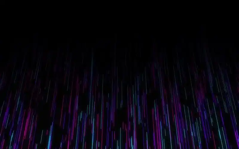 舞台背景 ▏a143 科技感炫酷彩色光束线条粒子上升互联网计算机手机