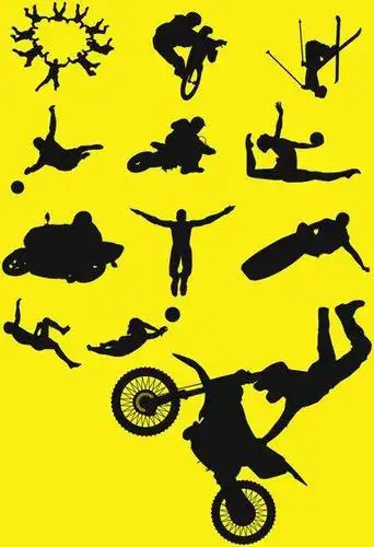 运动项目的剪影