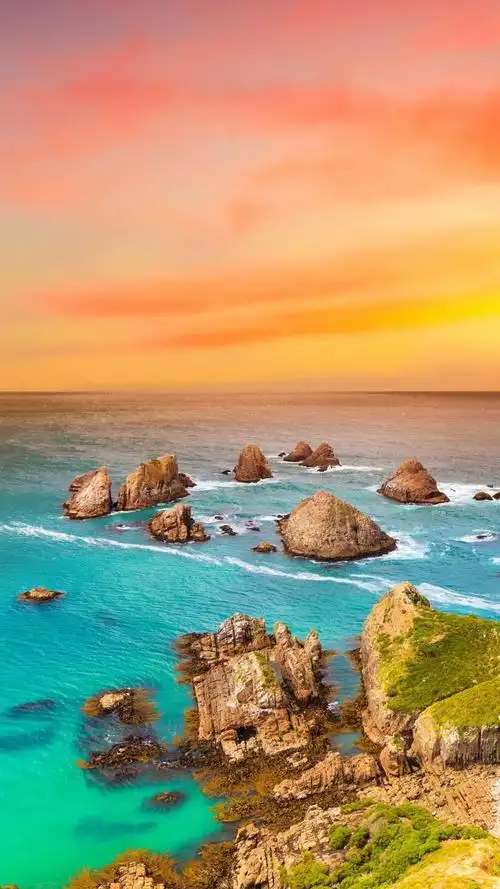 海滩日落,锁屏图片,高清手机壁纸,风景-回车桌面