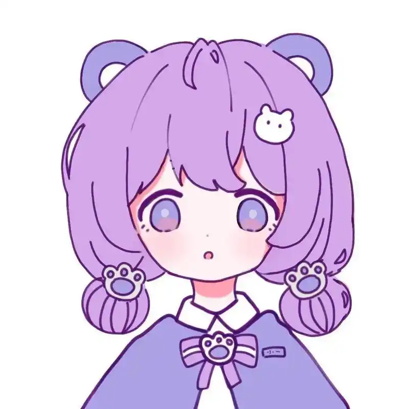 可爱动漫女头像紫色系.#高清头像 #适合女生的头像推荐 #仙 - 抖音