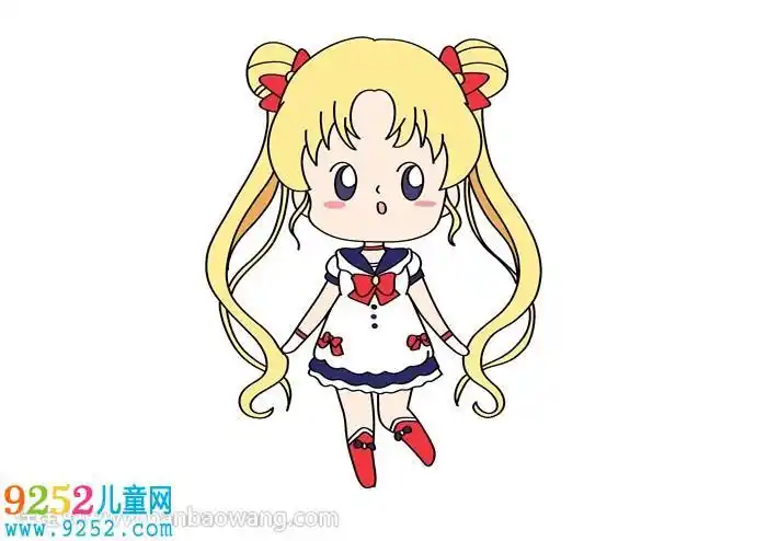 少女战士简笔画图解一步一步画美少女战士q版美少女战士简单画卡通简