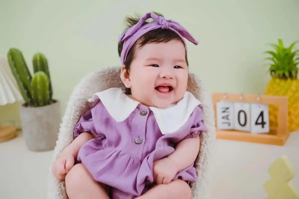 这是我的小baby啊 #骗你生女儿 #治愈系笑容 #百天照 - 抖音