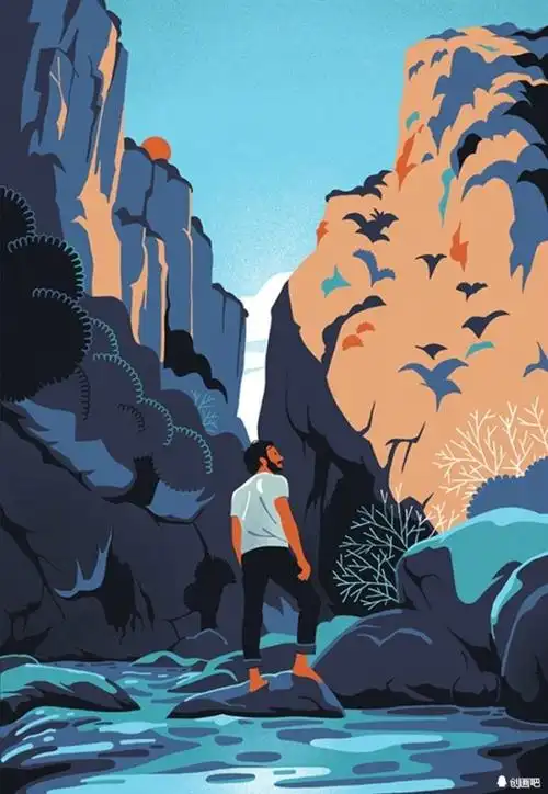 矢量风格绘画来自法国插画师vincentmahe07