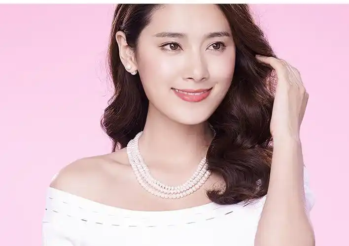 京润珍珠gnpearl心动淡水珍珠项链6-7mm/50cm