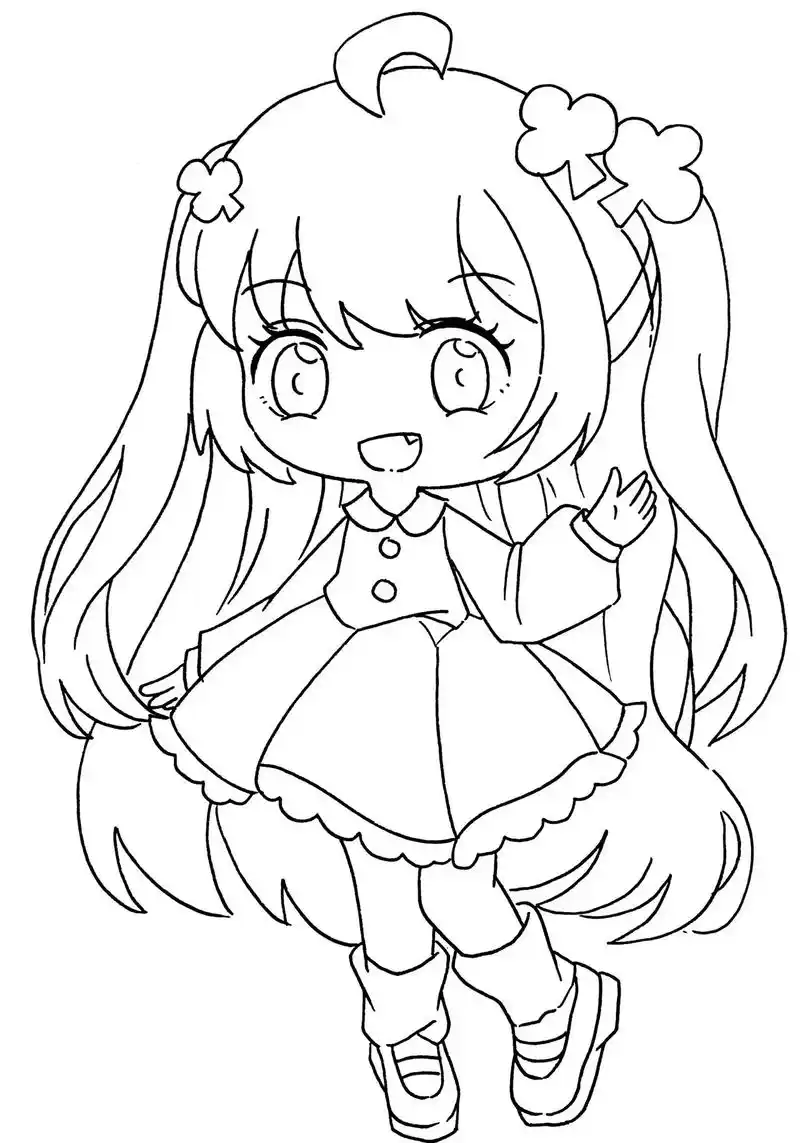 第59幅初级动漫女生人物附线稿