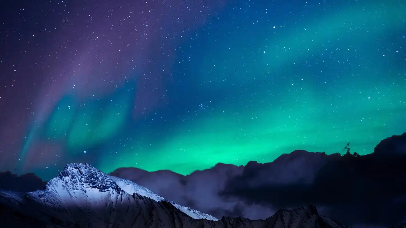 蓝色星空唯美图片桌面壁纸