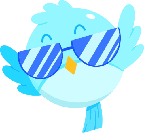 q版可爱小动物教育插画-小鸟