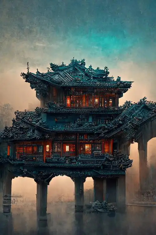 ai 复古兰系列 之 古风建筑插画集