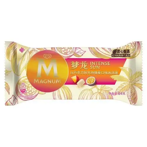 和路雪 梦龙白巧克力阳光热情果口味冰淇淋单支装64g