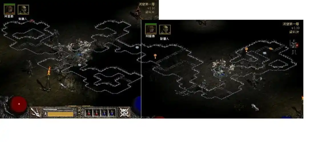 暗黑2地底通道的图,求大家帮我找出口啊啊