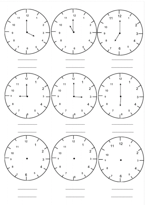 幼儿园大班钟表试题.pdf 1页