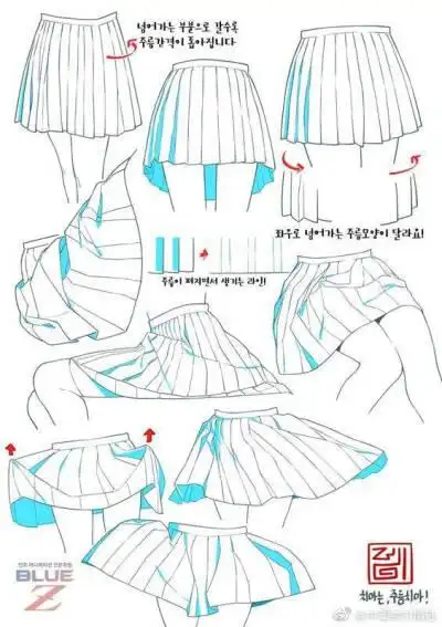 裙子花边的画法