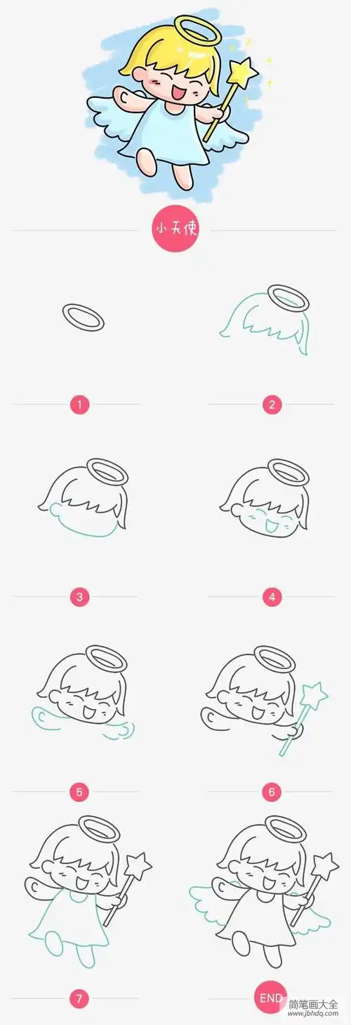 小天使的简笔画教程