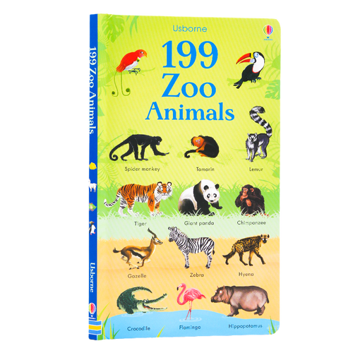 199个动物园动物名字单词学习书 199 zoo animals 英文原版绘本 儿童