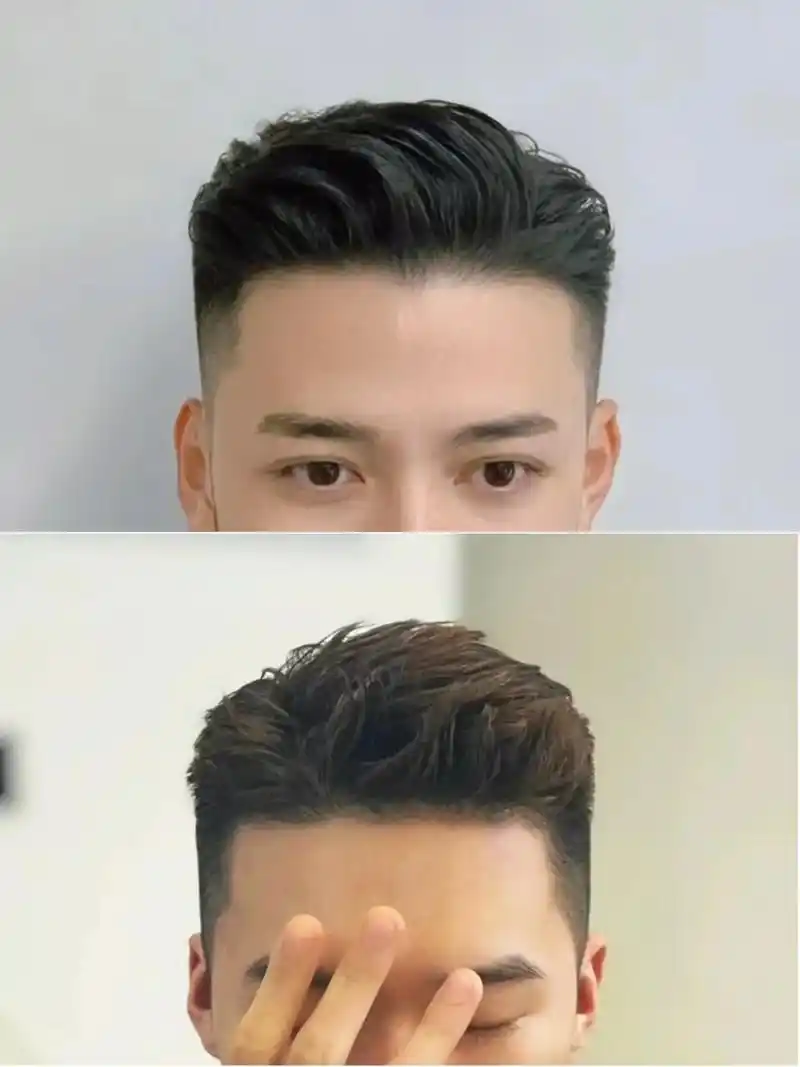 天气暖和了,该漏额头啦#男士烫发 #侧背头 #北京 - 抖音