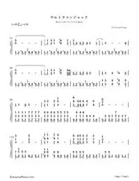 杰克奥特曼主题曲双手简谱预览1