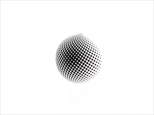 在logo设计中将图形处理成点状示例图片