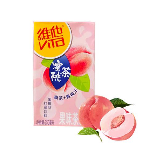 vita维他桃红茶饮料果味250ml6盒网红红茶畅饮茶饮料