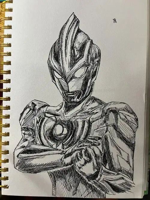 银河奥特曼  #奥特曼  #钢笔速写