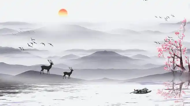 山水墙绘-花瓣网|陪你做生活的设计师 | 制 中国风装饰画 禅意装饰画