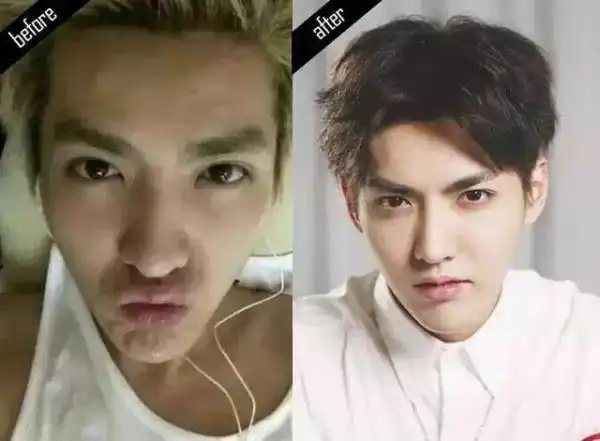 男人化妆重要性?看李晨亦凡素颜对比照就知道