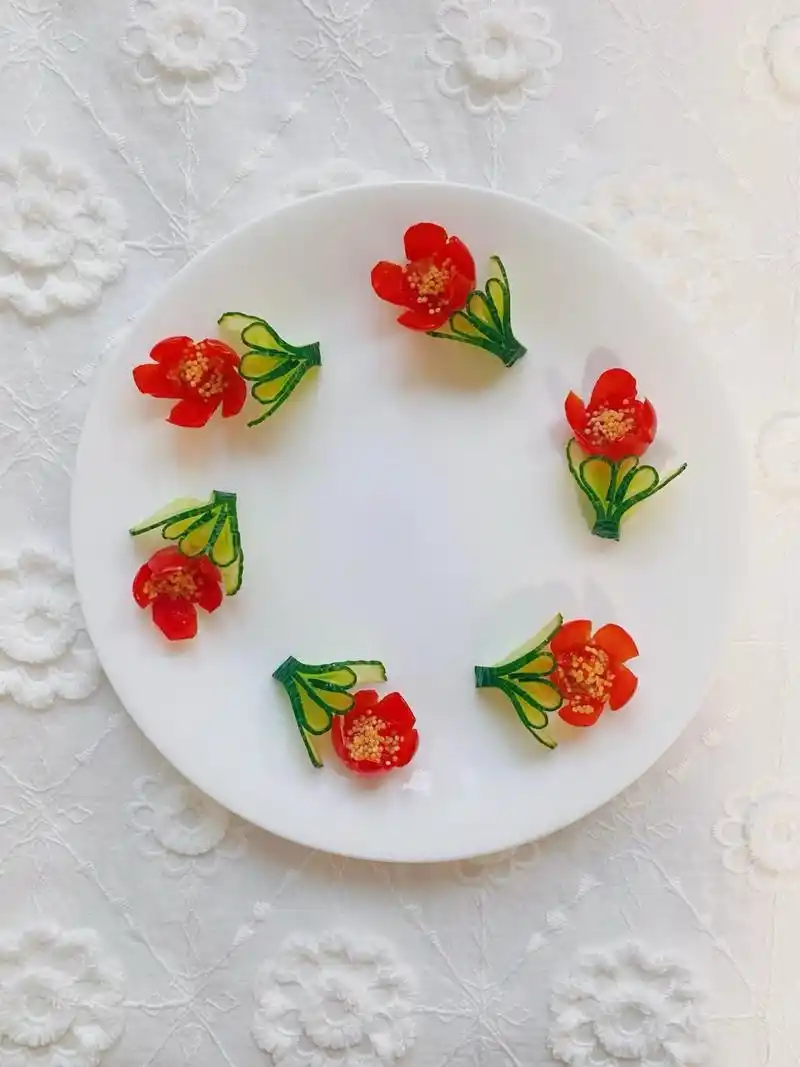 盘饰|家宴年夜饭黄瓜摆盘围边合集三～91 往前翻看都要具体操作步骤